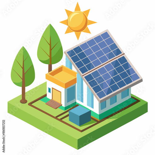 house with solar panels