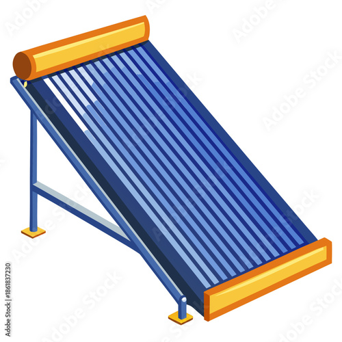 solar panel isolated on white