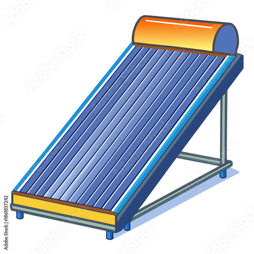 solar panel isolated on white background