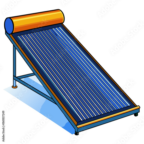 solar panels on a white background