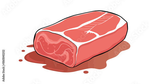 Fresh raw beef steak with marbled fat, ready for cooking