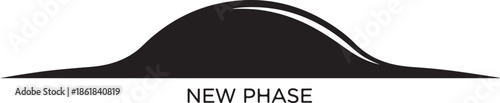 A minimalist graphic illustration of a new phase
