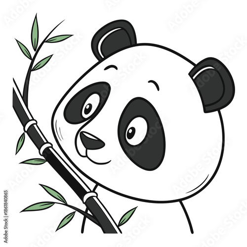 Panda eating bamboo