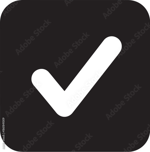 A simple black and white checkmark icon