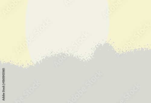 Abstract Landscape Illustration Featuring a Soft Light Gradient Sky with Subtle Textured Ground Elements in Muted Yellow and Grey Tones