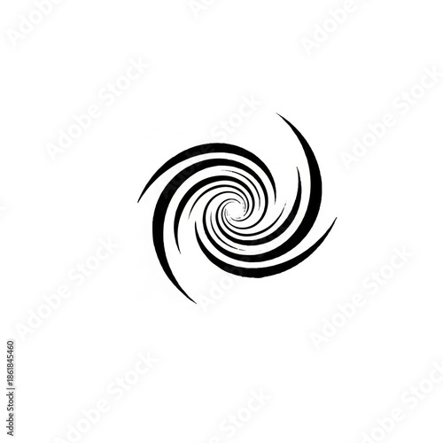 Abstract Black Spiral Vortex Motion Graphic Element