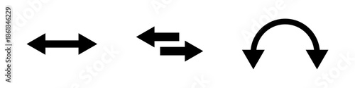 Collection of varied arrow icons representing direction, exchange, and looping actions