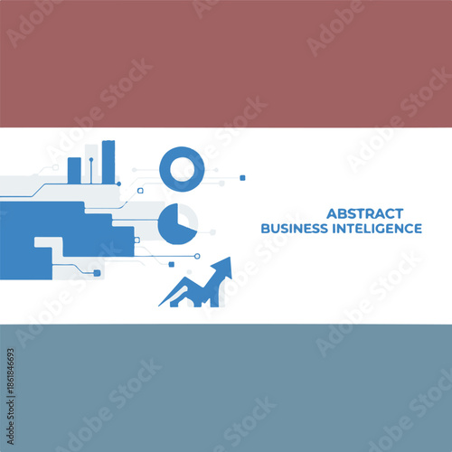 corporate AI presentation background vector abstract business.eps