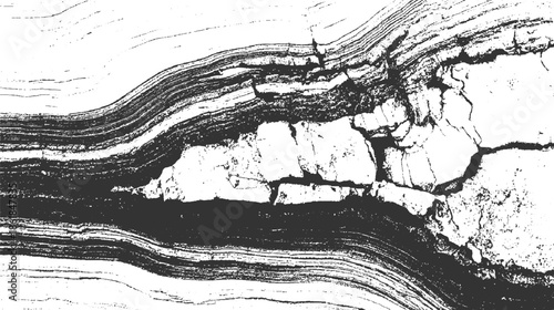 Black and white abstract textured background with layered rock formations and cracks