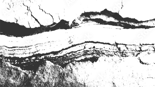 Abstract black and white textured background with rough cracked layers