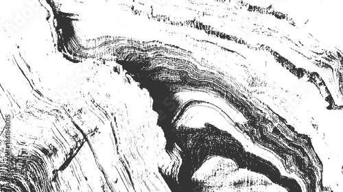 Black and white abstract textured background with organic wavy lines and rough edges