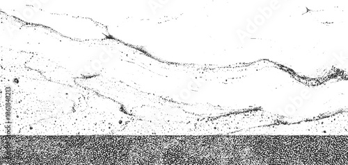 Black and white textured abstract pattern with granular and speckled
