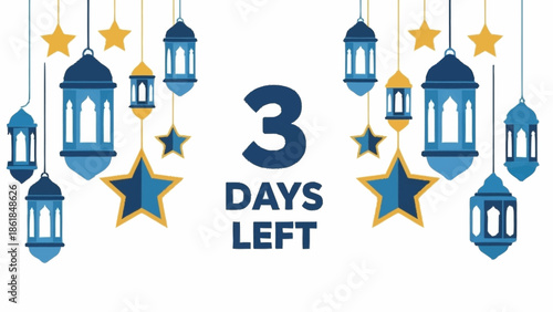 Countdown to Event with Lanterns and Stars.