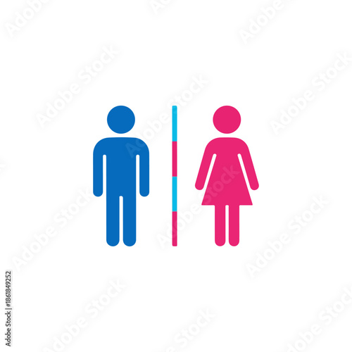 Male Female Symbol Illustration Simple Design.