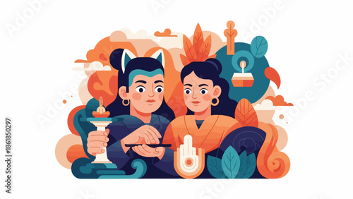 Man and Woman Drinking Wine Together.