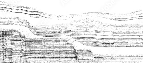 Black and white abstract textured background with horizontal lines and dots pattern