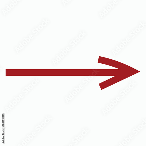Red arrow pointing to the right on a white background