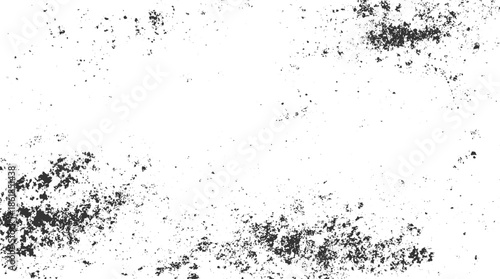 Black speckle grunge texture on white background