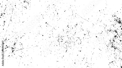 Black speckle and scratch texture on white background grunge abstract
