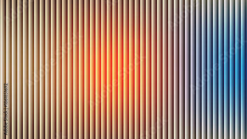 Glass ripple texture with dark gradient background and lilac light streaks. Futuristic distortion, moody abstract glow, reeded vertical blur. Vector illustration