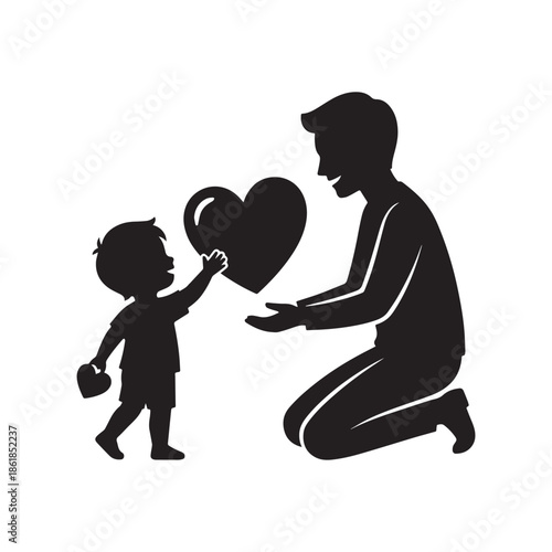 Heartwarming moment father and child share love and affection