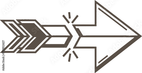 Modern minimalist arrow illustration