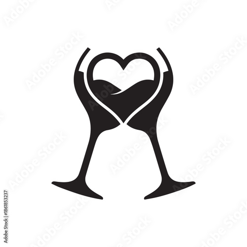 Stylized hands forming a heart shape in black silhouette