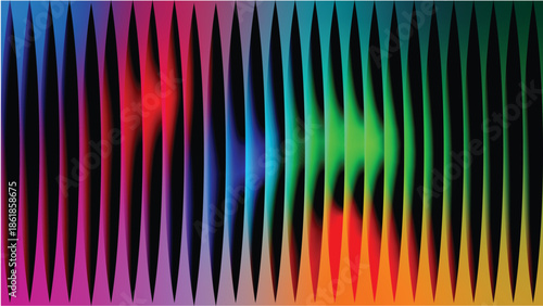 Wallpaper Mural Vibrant Neon Multicolor Vertical Wave Stripe Abstract Background Torontodigital.ca