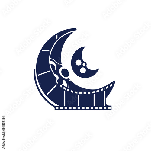 Moon Film Cinema Reel Logo