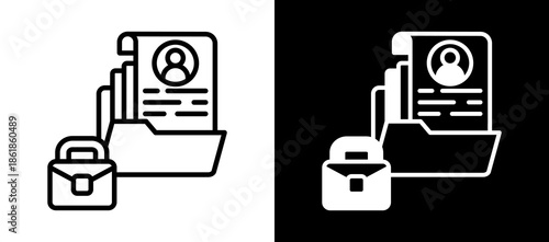 Portfolio whiteblack icon