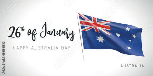 Australia day vector banner, greeting card