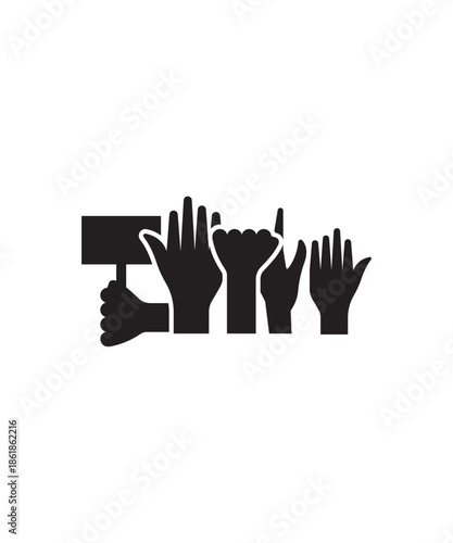 protest icon, vector best flat icon.