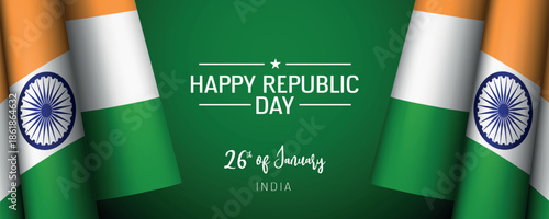 India republic day vector banner, greeting card