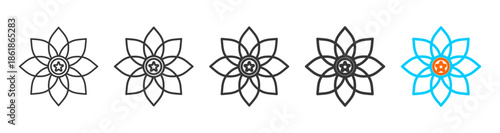 aesthetic icon set multiple style collection