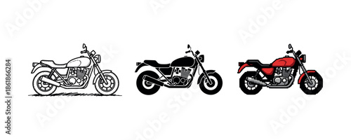 Evolution of motorcycle design: vintage to modern