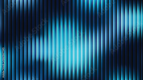 Glass ripple texture with dark gradient background and lilac light streaks. Futuristic distortion, moody abstract glow, reeded vertical blur. Vector illustration EPS