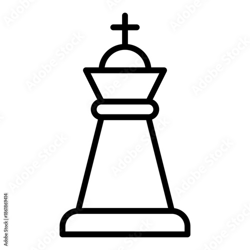 Leadership Strategy King Isolated Vector Lineal Colour Style Icon Editable Stroke