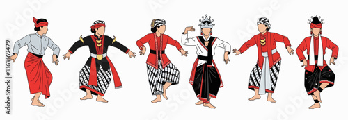 Traditional Indonesian Dancers in Colorful Cultural Costumes