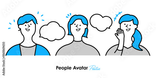 会話・相談・トークをする3人の笑顔の女性	