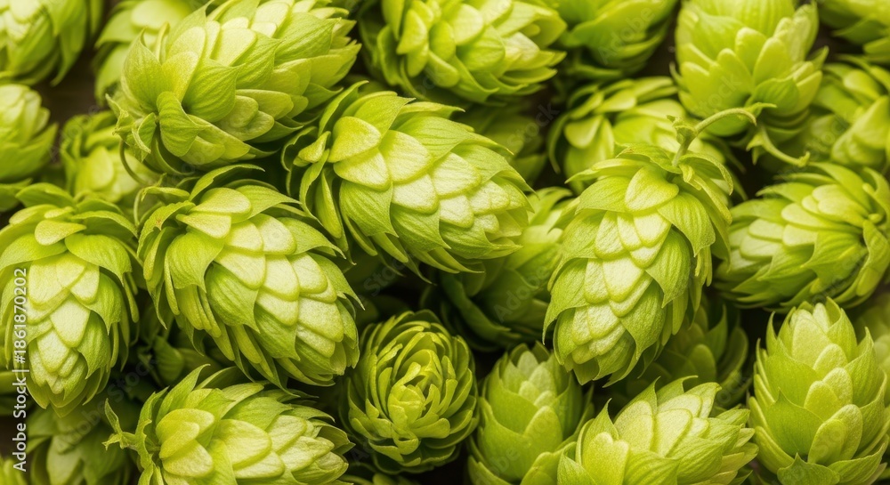 Fototapeta premium Fresh green hops close up