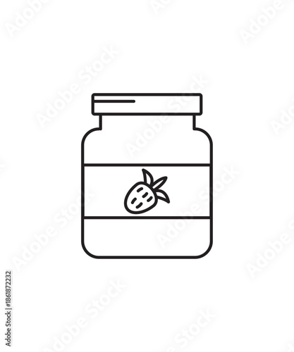 fruit jam icon, vector best line icon.