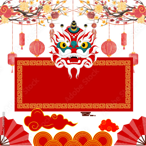 ​Cute Year of the Horse 2026 Mascot Set and Festive Lunar New Year UI Elements for Apps, Habit Trackers, and Marketing Banners