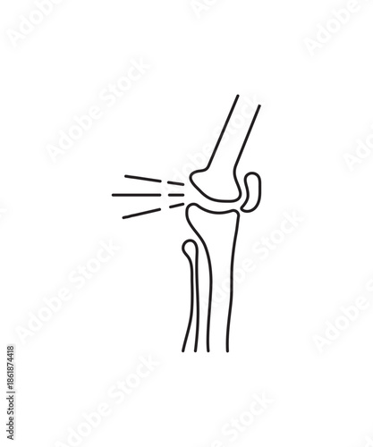 joint pain icon, vector best line icon.