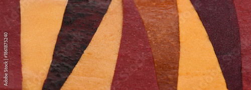 Colorful Fruit Leather Strips Texture Background