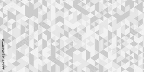 Abstract triangle polygonal gray background. Modern abstract geometric polygon background. Abstract seamless polygon background vector illustration. White and gray Polygon Mosaic Background.
