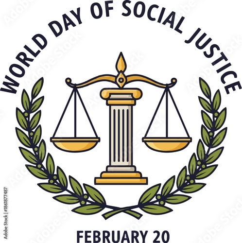 World day of social justice celebrated annually on february 20 with symbolic scales