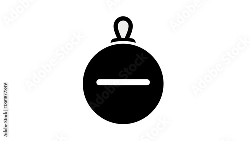 Vector illustration of, on transparent background, a minus delete round button graphic design element