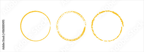 Hand painted circles with yellow orange color.ePS10