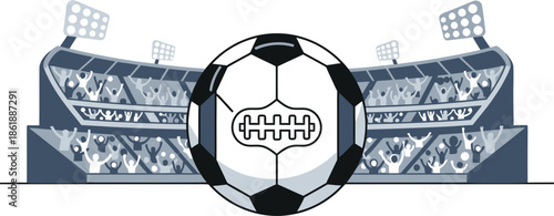 Soccer Ball and Money Sports Business Concept
