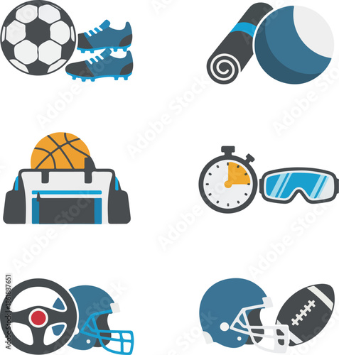 Black silhouette of a professional rower in a scull boat on water vector illustration